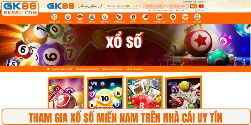 Tham gia xổ số miền Nam trên nhà cái uy tín